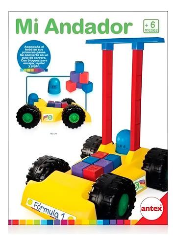 Andador Pata Pata Antex Transformable En Auto De Carrera Con Cubos Amarillo