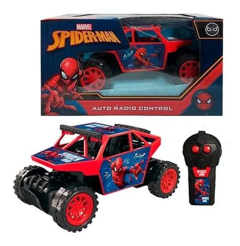 Auto Jeep Spiderman Radio Control Superhéroes Color Rojo Personaje Power Speed
