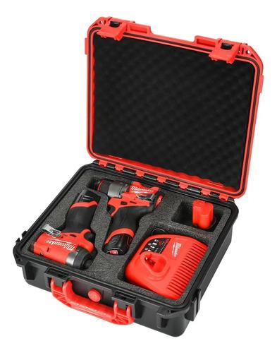 Estuche Para Taladro Milwaukee M12 - Protección Y Rojo/negro