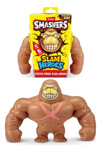 Juguete Zuru Gorila Marron Muñeco Smasher Slam Hero Fighters