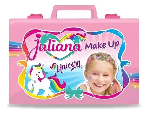 Valija Juliana Make Up Maquillaje Unicornio Grande - Lanus Color Rosa