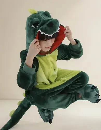 Pijama Dinosaurio Enterito Infantil Suave Abrigado Premium