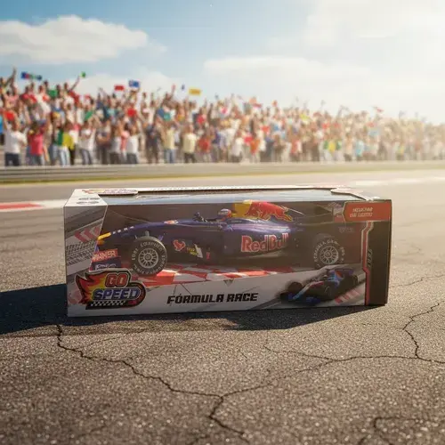 Auto Fórmula 1 A Fricción Con Luces Juguete Infantil Redbull Azul