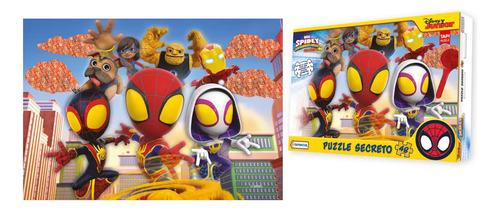 Rompecabezas Spidey Incluye Lupa 48 Piezas Tapimovil Puzzle