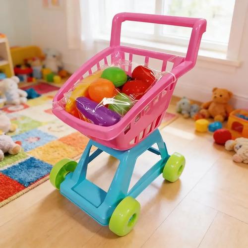 Carrito De Supermercado Con Frutas Y Verduras Duravit Rosa