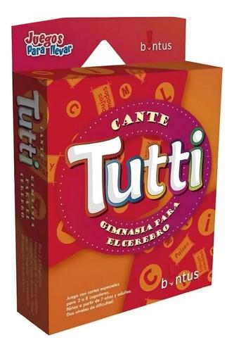 Cante Tutti Juego De Cartas Bontus Gimnasia Para El Cerebro
