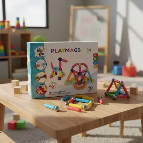 Bloques Para Armar Magnéticos Playmags 36 Piezas En Caja 36