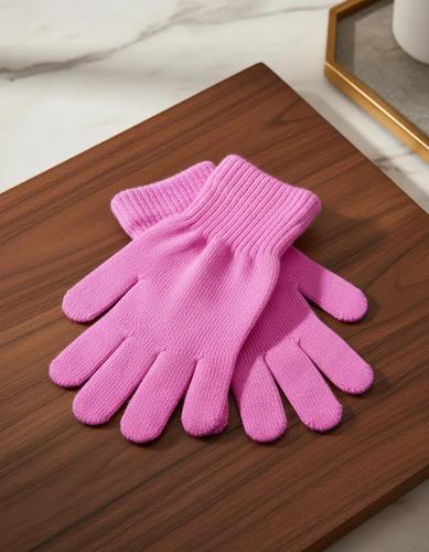 Guantes Abrigados Varios Diseños Infantiles Klub Mode Rosa Unico Lisa