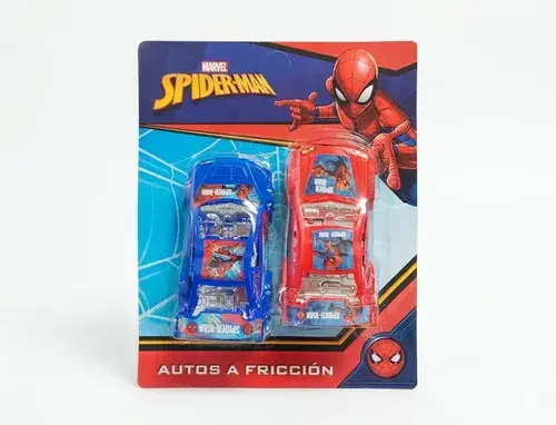 Set X2 Autos A Friccion Spiderman Hombre Araña Licencia Ofic Spiderman Multicolor