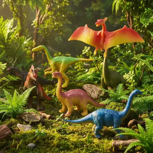 Conjunto De Dinosaurios X4 Figuras Juguete Infantil