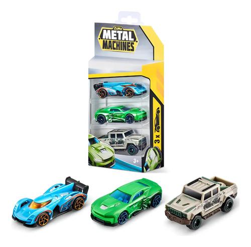 Autitos Autos Coleccion Metal Machines Pack X3 Zuru Surtido Metal Machine Multicolor