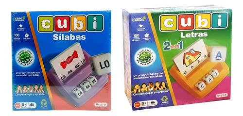 Combo Juegos Cubi Letras + Cubi Silaba Didacticos Aprender