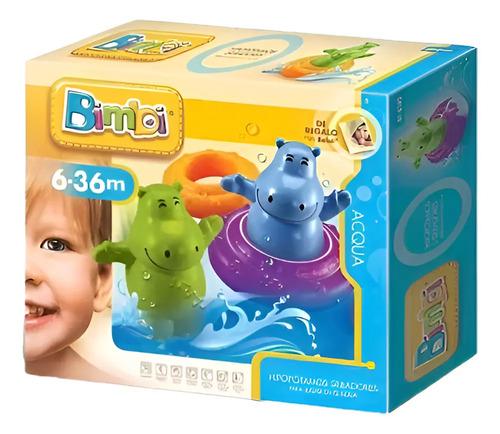 Juguete Para El Agua Bebe Hipopotamos Silbadores Bimbi