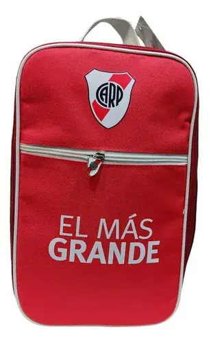 Botinero Bolso Deportivo River Plate Futbol Licencia Color Rojo