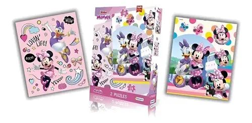 Set X2 Rompecabezas Minnie Puzzle Disney 24 Y 36 Piezas Tapi