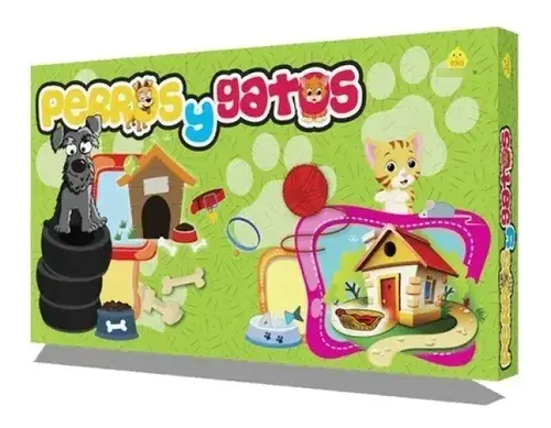 Juego De Mesa Educativo Perros Y Gatos Yuyu Para Niños 6+ Años