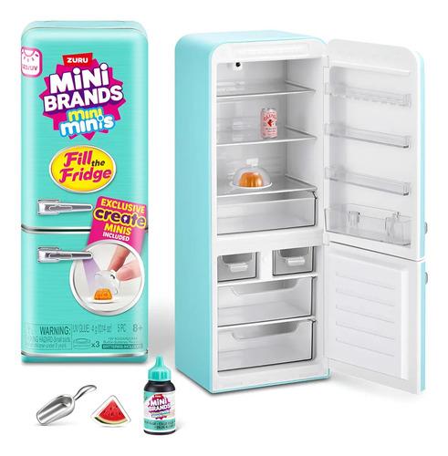 Mini Brands Mini Refrigerador Heladera Fill The Fridge Zuru Turquesa
