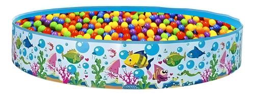 Pileta Pelotero Rigida Para Bebes Niños 125 Cm Agua Premium Peces