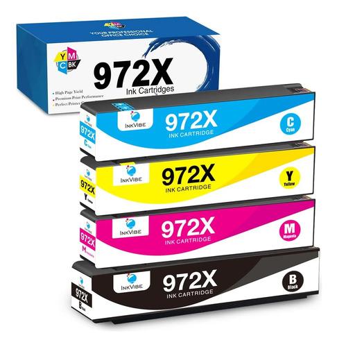 Cartuchos Tinta Hp 972x Combo X4 Pagewide Pro 477dw 577dw