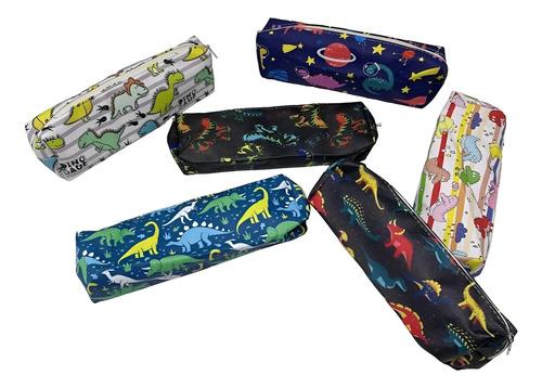 Cartuchera Escolar Dibujos Dinosaurios Niños Primaria Jardin Dino Dinosaurios