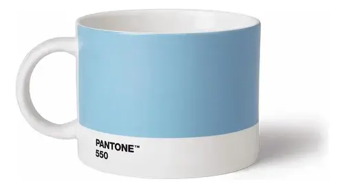 Taza Pantone 550c Porcelana Fina 475 Ml Azul Celeste