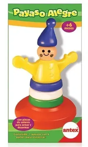 Juguete De Bebe Apilable Payaso Con Aros Antex Educando Multicolor