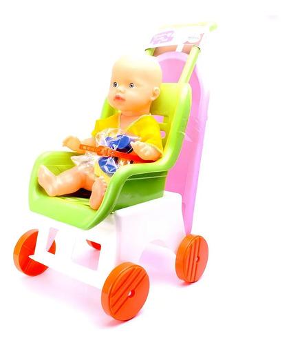Carrito Con Bañadera Y Bebote Antex
