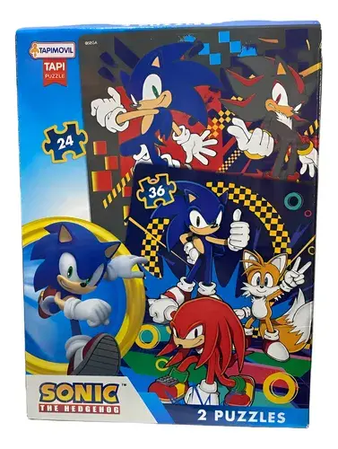 Sonic Puzzle X2 Rompecabezas De 24 Y 36 Piezas Tapimovil