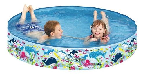 Pileta Rígida Redonda Jilong 1.2m 226l Para Niños Océano