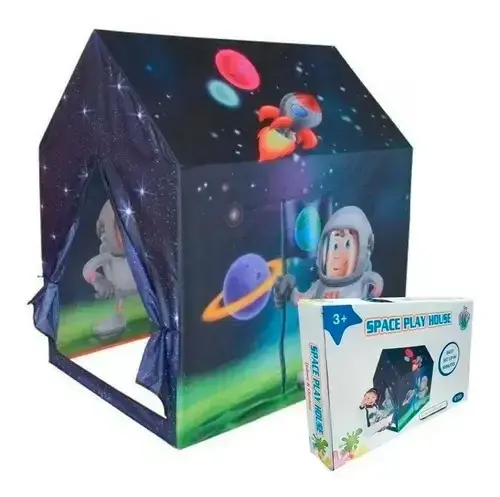 Carpa Infantil Viaje Al Espacio Tipo Casita Interno/externo Poppi