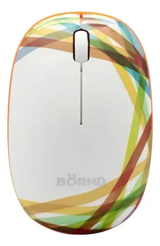 Mouse Inalámbrico Bornd Con Diseño Arcoíris Ancho Y Batería De Larga Duración