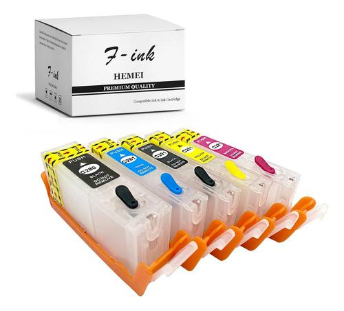 Cartuchos Recargables F-ink Canon 280xxl 281xxl 5 Colores
