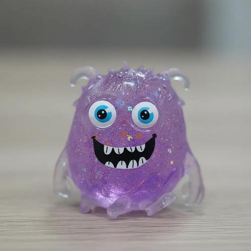 Squishy Fantasma Loco Con Brillos Antiestres Relajante Violeta