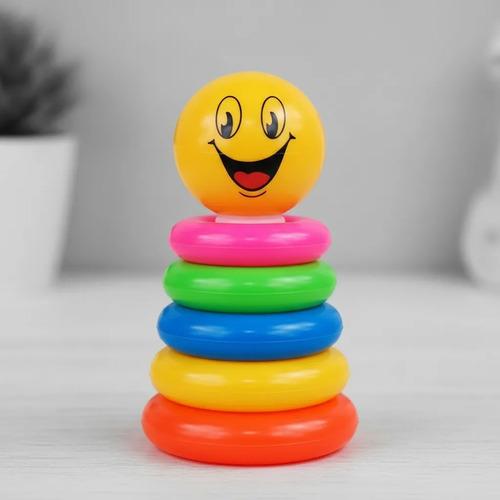 Juguete De Aros De Colores Con Emoji Didactico Para Bebes