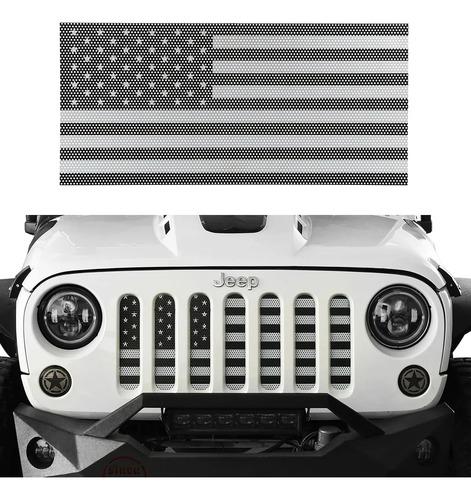 Rejilla Frontal Para Jeep Bandera De Estados Unidos U-box Negro Y Blanco