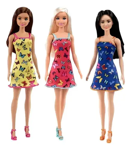 Muñeca Barbie Clasica Original Mattel Rubia Morocha Pelirroj
