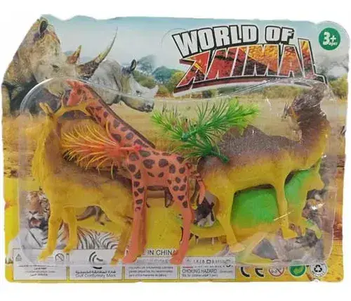Set De Animales De La Selva X4 Figuras Juguete Infantil
