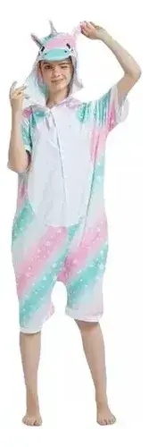 Pijama Unicornio Niñas Verano Fresco Suave Disfraz Colorido