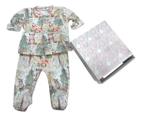 Set Bebe Conjunto 2 Piezas Recien Nacido Modal Frisado