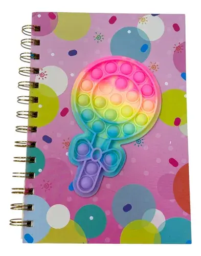 Cuaderno Rayado Pop It 60 Hojas Colorido Divertido Escolar