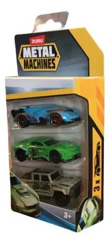 Zuru Metal Machines Autitos Coleccionables X3 Color Multicolor Personaje X3 Autos