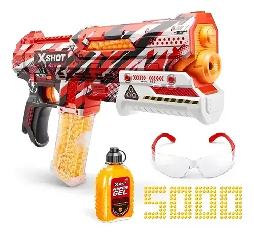 Pistola Lanza Bolitas De Gel Hydrogel 5000 Bolitas X Shot Roja