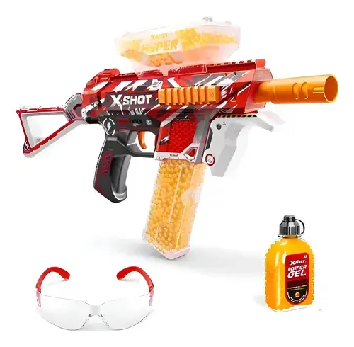 Pistola X Shot Hyper Gel Motorizada Automatic 10mil Bolitas Roja