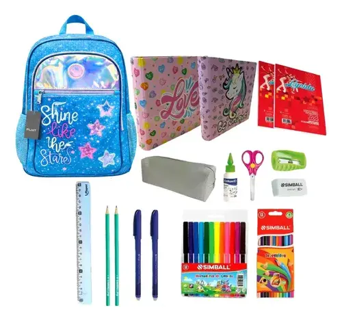 Kit Útiles + Mochila + Carpeta + Cartuchera Escolar Primaria Nena 2