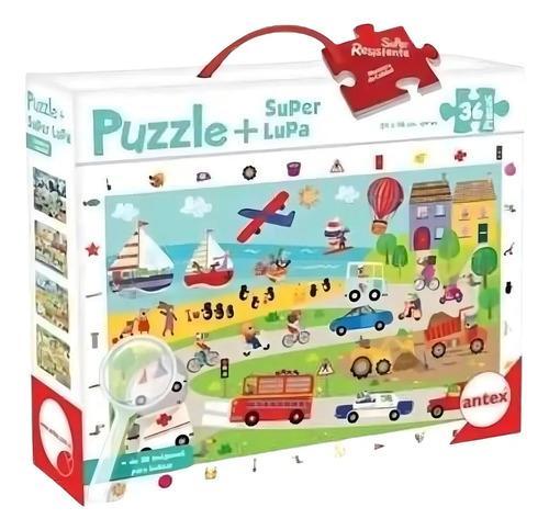 Puzzle Rompecabeza Gigante 36 Piezas Más Lupa Antex 3033