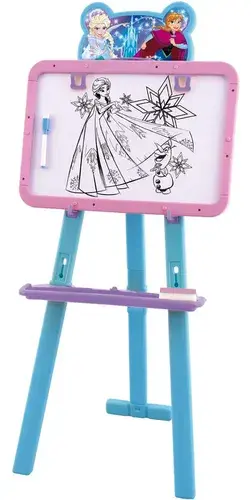 Pizarra Reversible Enorme Frozen Disney Con Caballete Dibujo