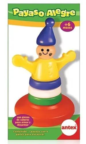 Payaso Alegre Juguete De Bebe Apilable C Aros Colorido Antex Multicolor