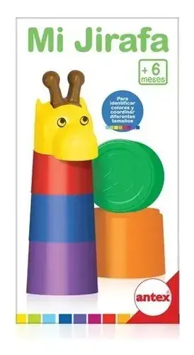 Mi Jirafa Juego Para Bebes Apilable Didactico Para Armar Multicolor