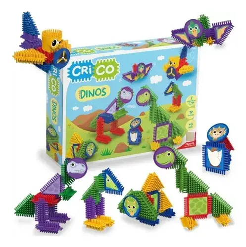 Juego De Encastre Crico Dino 58 Piezas Para Armar Dinosaurio 58 Dinosaurio