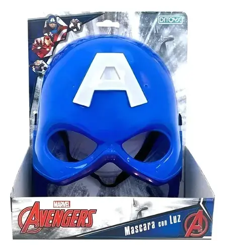 Mascara Avengers Con Luz Ditoys Color Capitán América